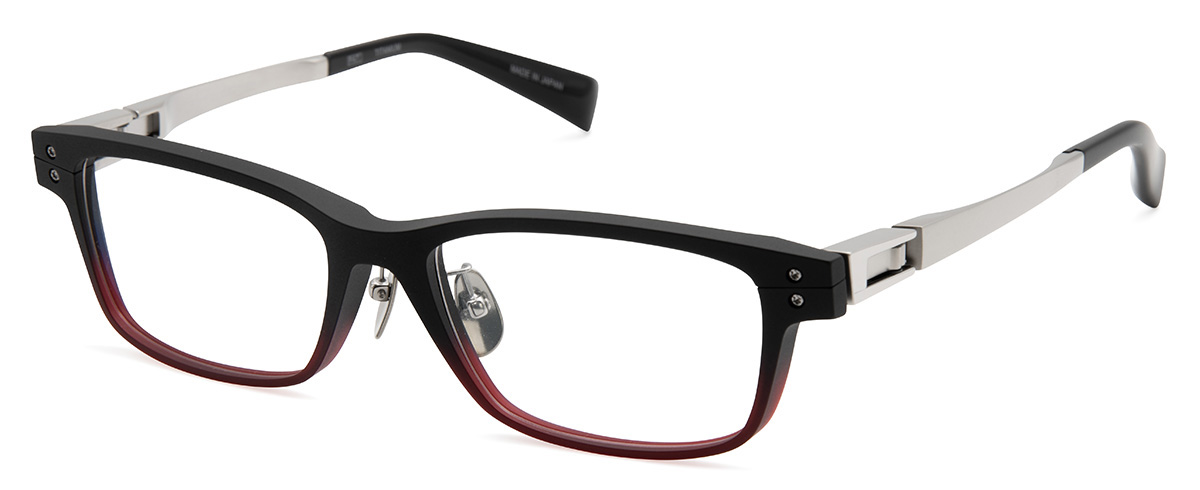 JP-049 Col.03 Mat Black /Red Half